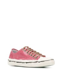 Sneakers basse in pelle rosa di Marni