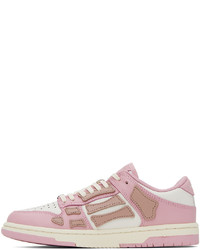 Sneakers basse in pelle rosa di Amiri