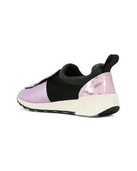 Sneakers basse in pelle rosa di Sergio Rossi