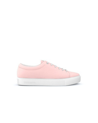 Sneakers basse in pelle rosa di Swear