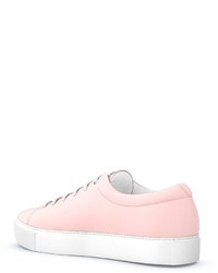 Sneakers basse in pelle rosa di Swear