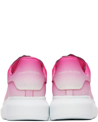 Sneakers basse in pelle rosa di Alexander McQueen