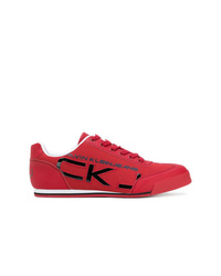 Sneakers basse in pelle rosse di Calvin Klein Jeans