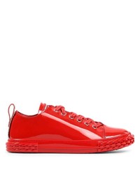 Sneakers basse in pelle rosse di Giuseppe Zanotti