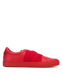 Sneakers basse in pelle rosse di Givenchy