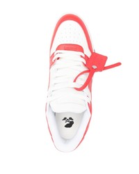 Sneakers basse in pelle rosse di Off-White