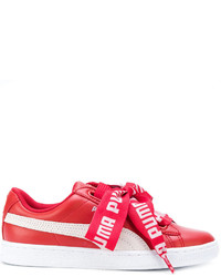 Sneakers basse in pelle rosse di Puma