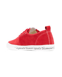 Sneakers basse in pelle rosse di Hysteric Glamour