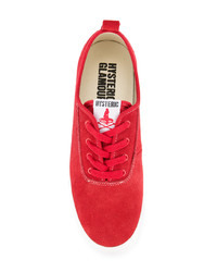 Sneakers basse in pelle rosse di Hysteric Glamour