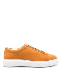 Sneakers basse in pelle scamosciata arancioni di Peuterey