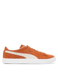 Sneakers basse in pelle scamosciata arancioni di Puma