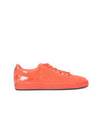 Sneakers basse in pelle scamosciata arancioni di Puma