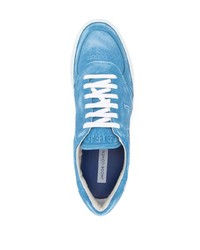 Sneakers basse in pelle scamosciata azzurre di Jacob Cohen