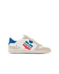 Sneakers basse in pelle scamosciata bianche di Isabel Marant