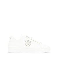 Sneakers basse in pelle scamosciata bianche di Philipp Plein