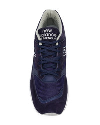 Sneakers basse in pelle scamosciata blu scuro di New Balance