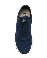 Sneakers basse in pelle scamosciata blu scuro di Rucoline