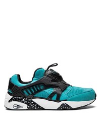Sneakers basse in pelle scamosciata blu scuro di Puma