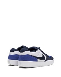 Sneakers basse in pelle scamosciata blu scuro di Nike