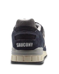 Sneakers basse in pelle scamosciata blu scuro di Saucony