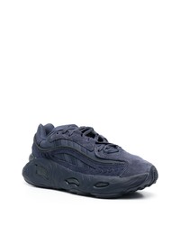 Sneakers basse in pelle scamosciata blu scuro di adidas
