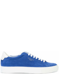 Sneakers basse in pelle scamosciata blu di Givenchy