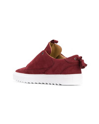 Sneakers basse in pelle scamosciata bordeaux di Mason Garments