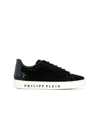 Sneakers basse in pelle scamosciata con borchie nere di Philipp Plein