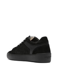 Sneakers basse in pelle scamosciata decorate nere di Android Homme
