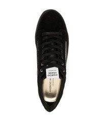 Sneakers basse in pelle scamosciata decorate nere di Android Homme