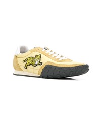 Sneakers basse in pelle scamosciata gialle di Kenzo