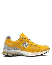 Sneakers basse in pelle scamosciata gialle di New Balance