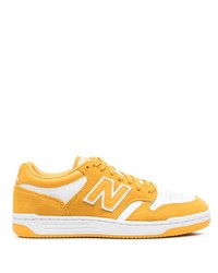 Sneakers basse in pelle scamosciata gialle di New Balance