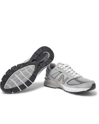 Sneakers basse in pelle scamosciata grigie di New Balance