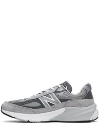 Sneakers basse in pelle scamosciata grigie di New Balance