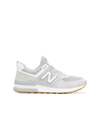 Sneakers basse in pelle scamosciata grigie di New Balance