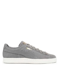 Sneakers basse in pelle scamosciata grigie di Puma