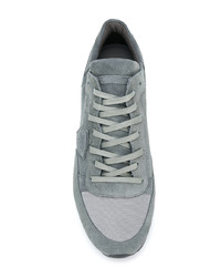 Sneakers basse in pelle scamosciata grigie di Philippe Model