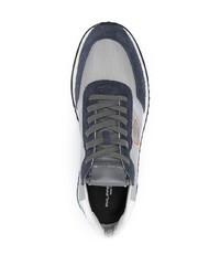 Sneakers basse in pelle scamosciata grigio scuro di Philippe Model Paris