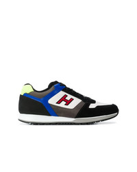 Sneakers basse in pelle scamosciata multicolori di Hogan