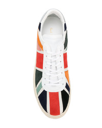 Sneakers basse in pelle scamosciata multicolori di Paul Smith