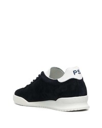 Sneakers basse in pelle scamosciata nere e bianche di PS Paul Smith
