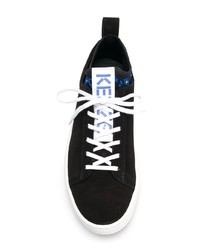 Sneakers basse in pelle scamosciata nere e bianche di Kenzo