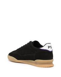 Sneakers basse in pelle scamosciata nere e bianche di PS Paul Smith