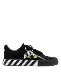 Sneakers basse in pelle scamosciata nere e bianche di Off-White