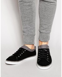 Sneakers basse in pelle scamosciata nere di Fred Perry