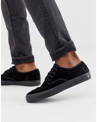 Sneakers basse in pelle scamosciata nere di Fred Perry