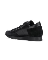 Sneakers basse in pelle scamosciata nere di Philippe Model