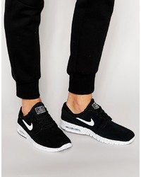Sneakers basse in pelle scamosciata nere di Nike SB