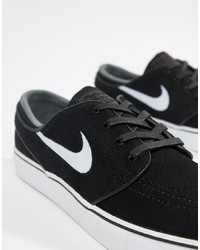 Sneakers basse in pelle scamosciata nere di Nike SB